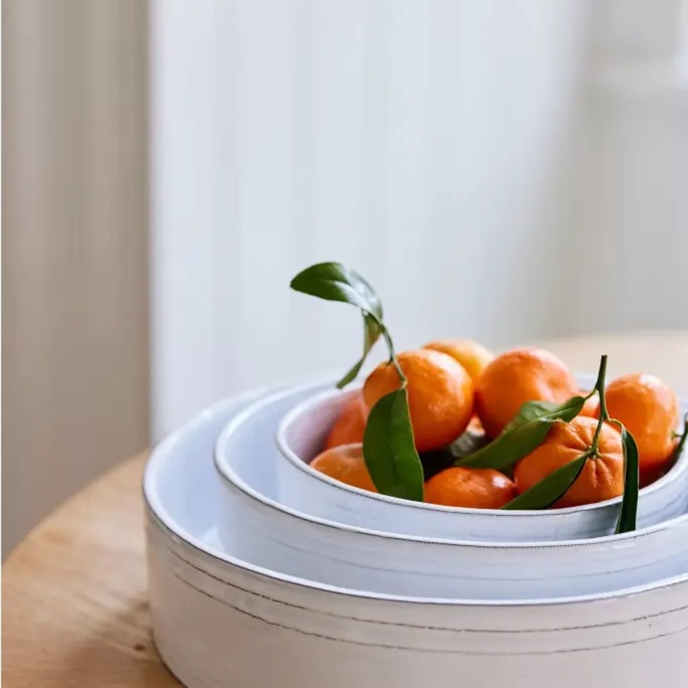 Anthropologie White Glenna Serving Bowls